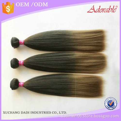 Adorable Synthetic Yaki Straight Wig 10-26inch Heat Resistant Iron-able Woman Hair Natural Black Single 3pc Bundle American